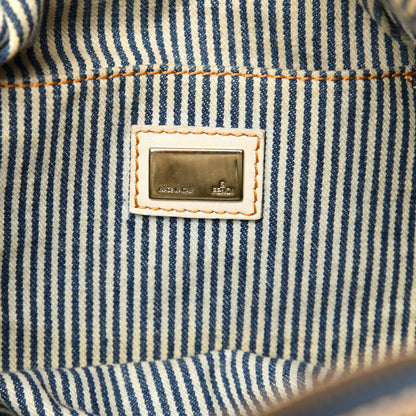 Fendi Denim Striped Spy Bowler Blue 8 of 11
