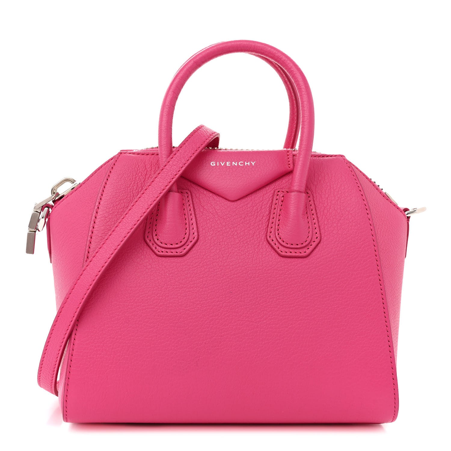 Givenchy Sugar Goatskin Mini Antigona Neon Pink 1 of 14