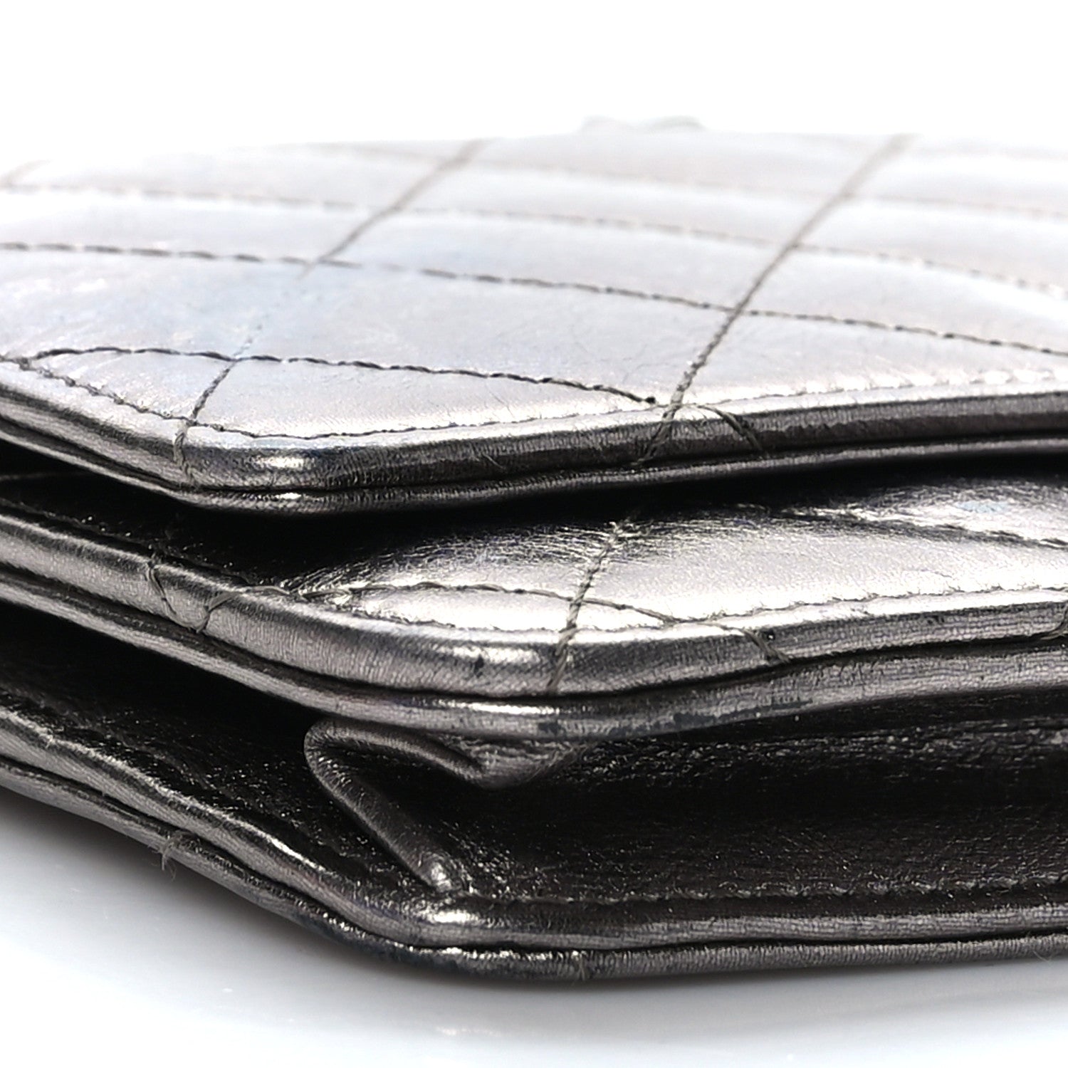 Chanel Metallic Aged Calfskin Quilted Reissue Wallet On Chain WOC Bronze 9 of 10