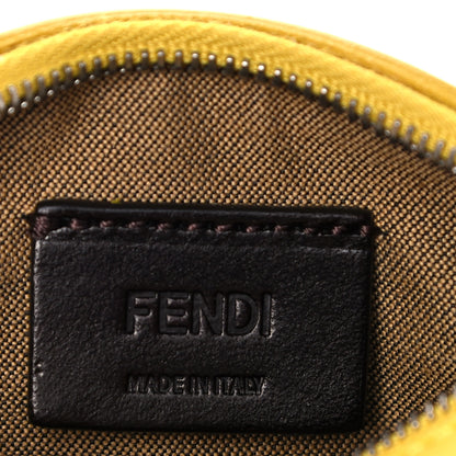 Fendi Shearling Calfskin FF Bag Charm Sunflower Cedro 6 of 9