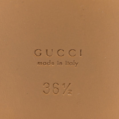 Gucci Goatskin Hills Logo Ankle Boots 36.5 Burgundy Beige 6 of 13
