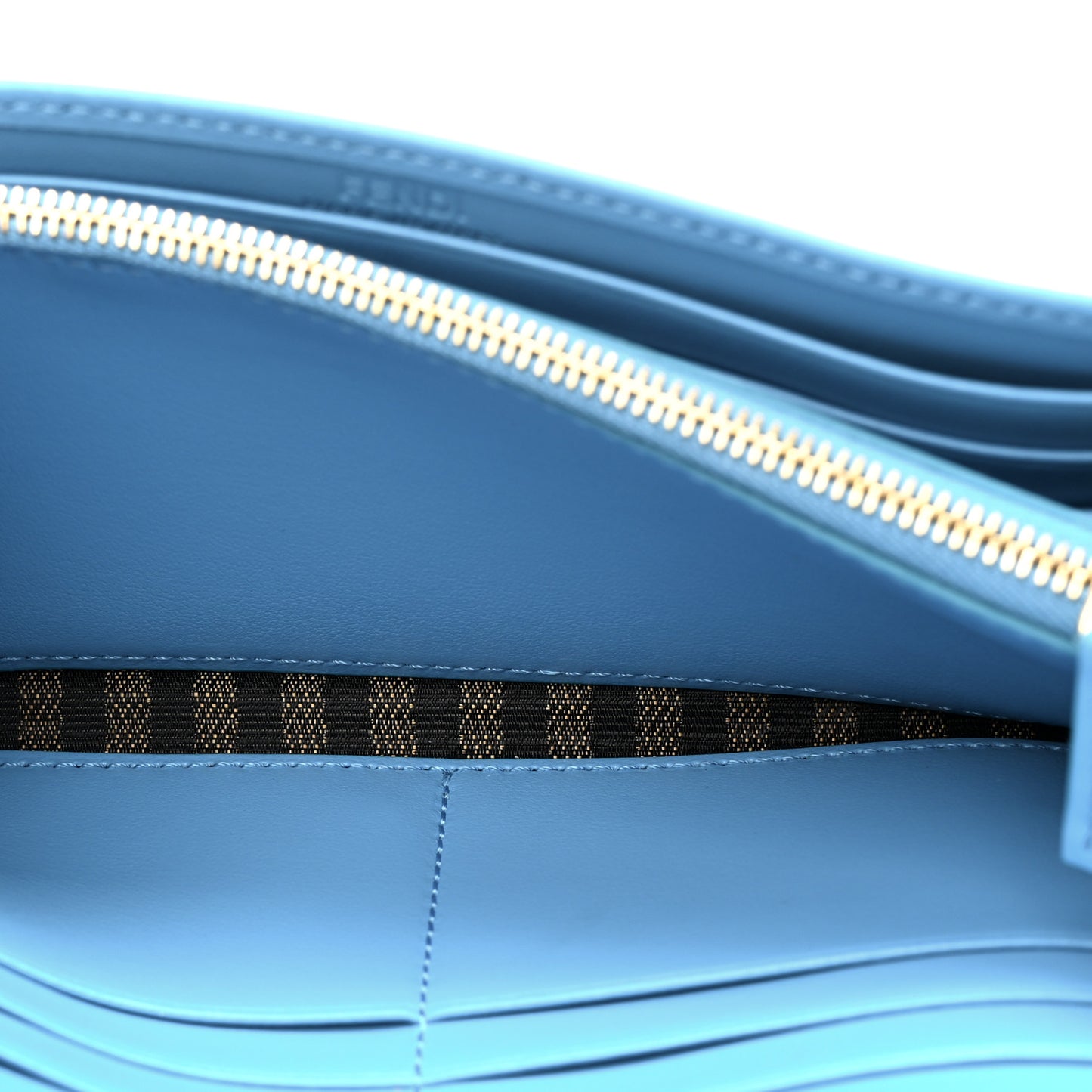 X SARAH COLEMAN Vitello Liberty Ceylon Micro FF Fish Eye Embossed Continental Envelope Wallet Multicolor Cyber Blue