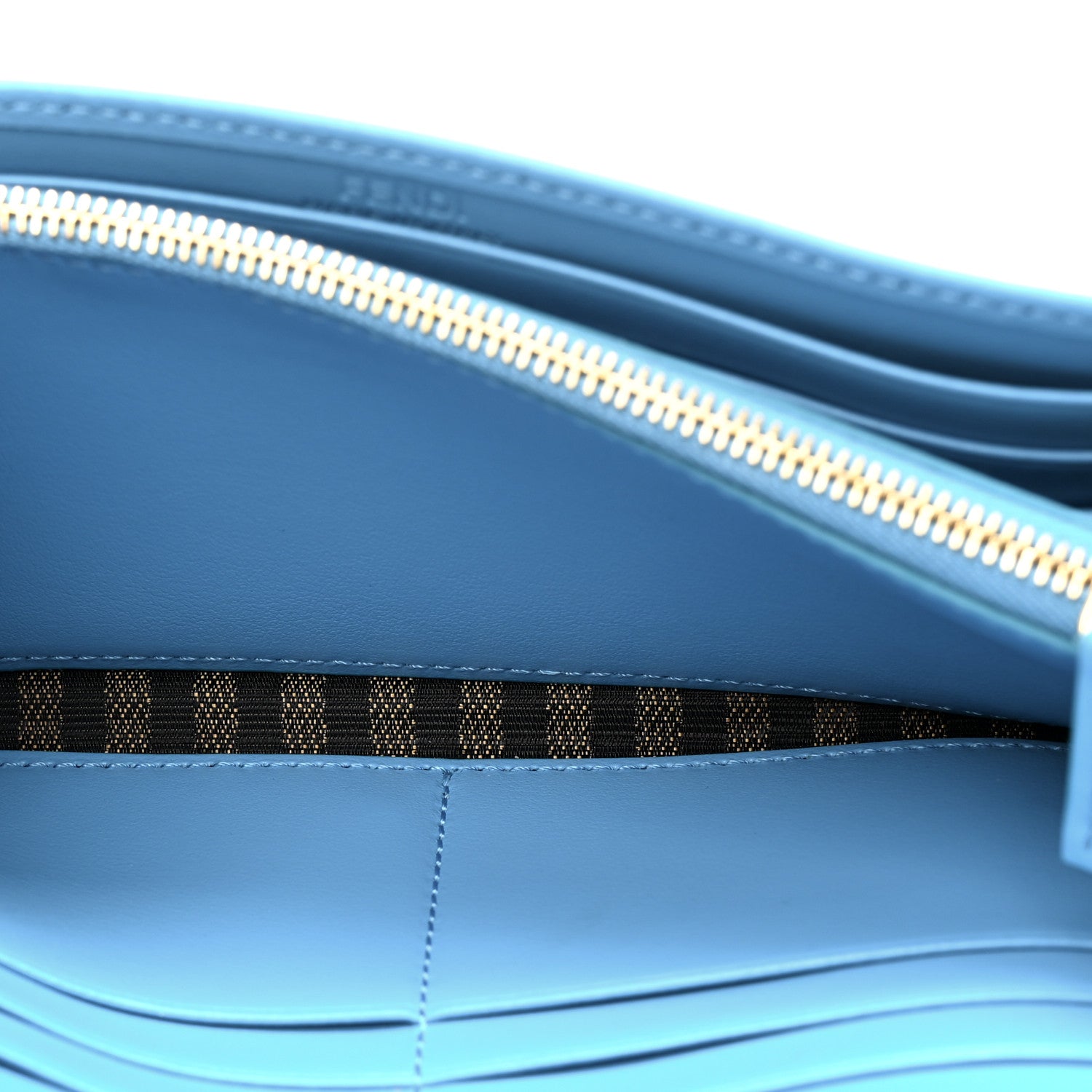 Fendi X SARAH COLEMAN Vitello Liberty Ceylon Micro FF Fish Eye Embossed Continental Envelope Wallet Multicolor Cyber Blue 6 of 8