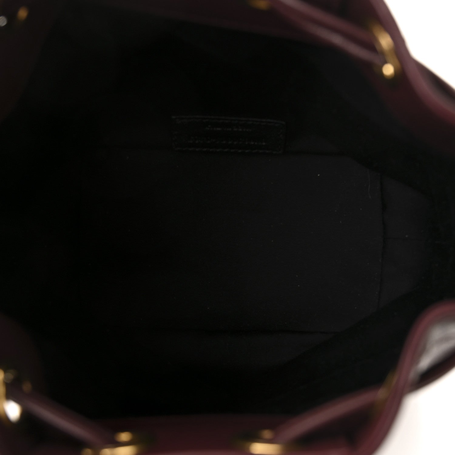 Saint Laurent Lambskin Carre Quilted Cassandre Small Bucket Bag Hot Wine 5 of 10