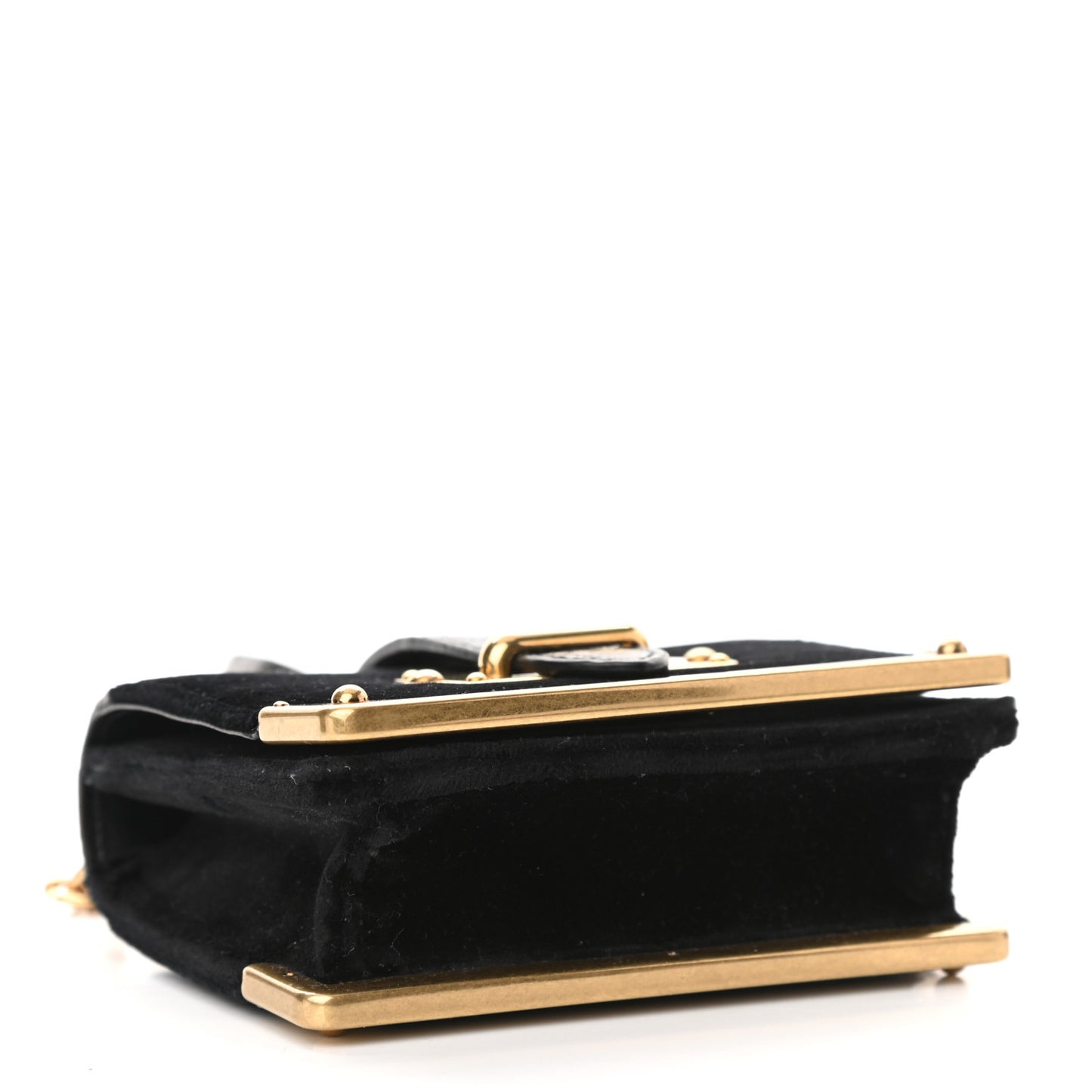 Velluto Crocodile Micro Cahier Bag Black