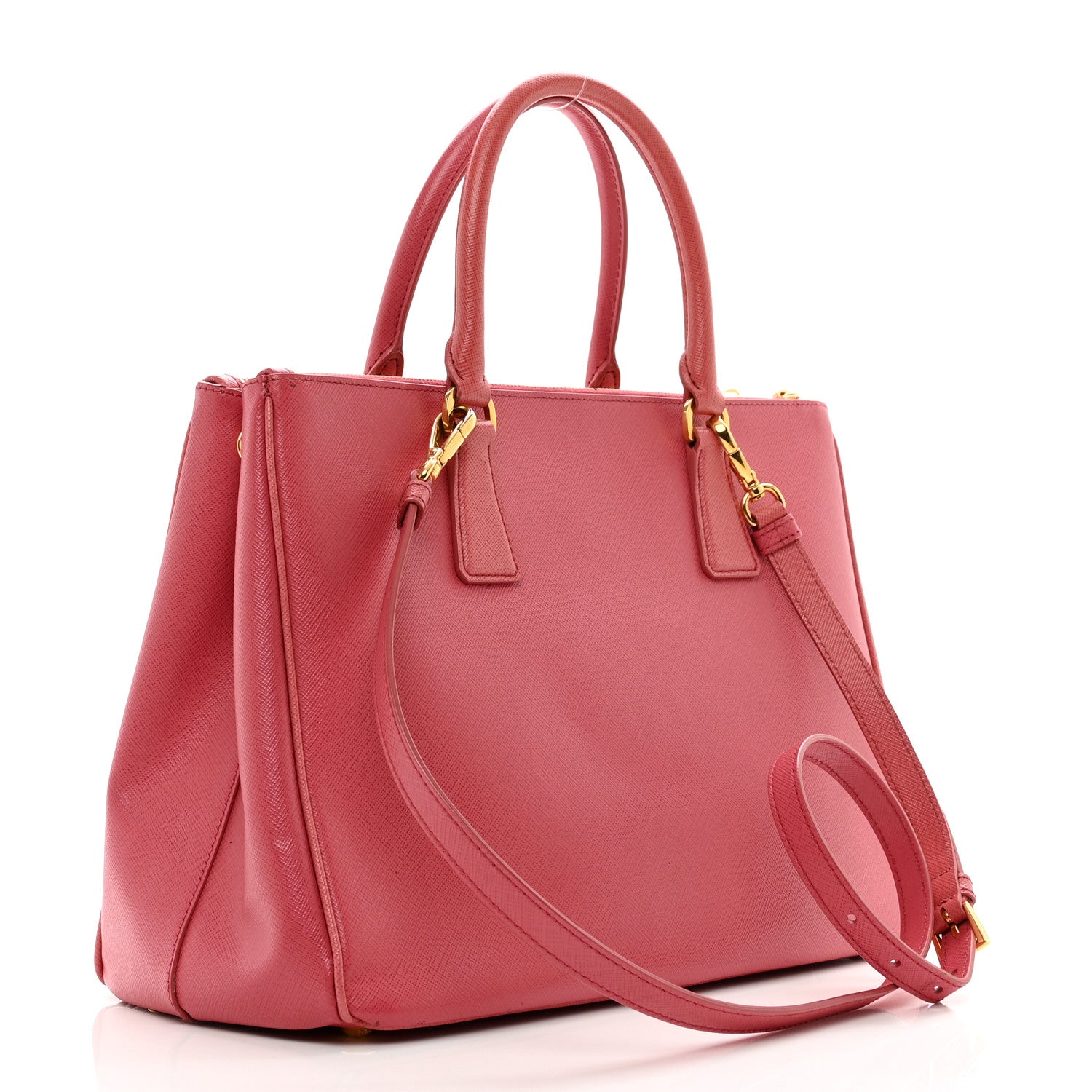 Prada Saffiano Lux Medium Tote Peonia 3 of 12