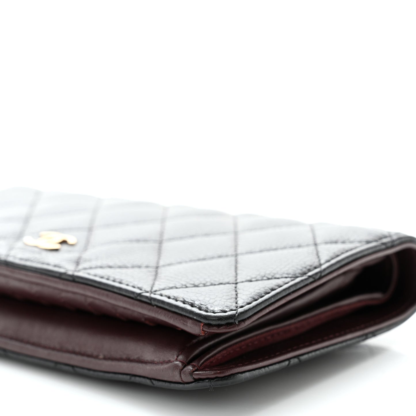 Caviar Quilted Yen Wallet Black