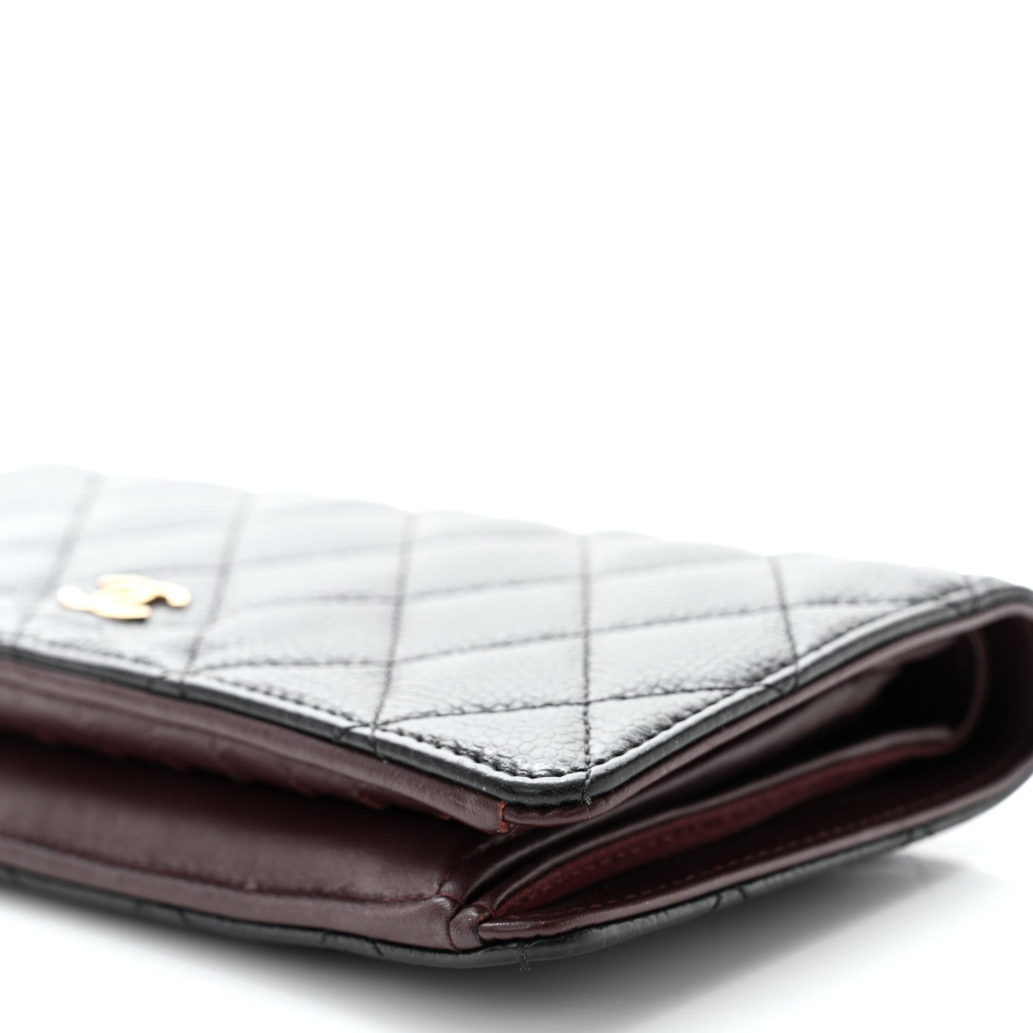Chanel Caviar Quilted Yen Wallet Black 10 of 12