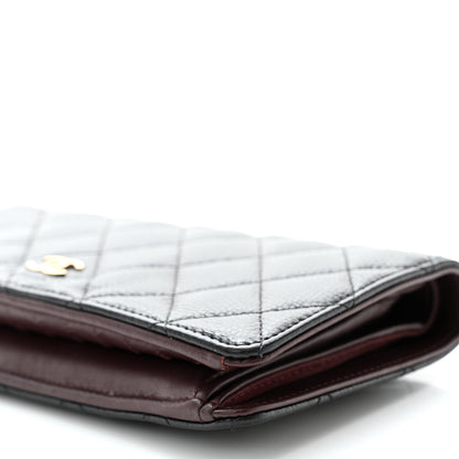 Chanel Caviar Quilted Yen Wallet Black 10 of 12