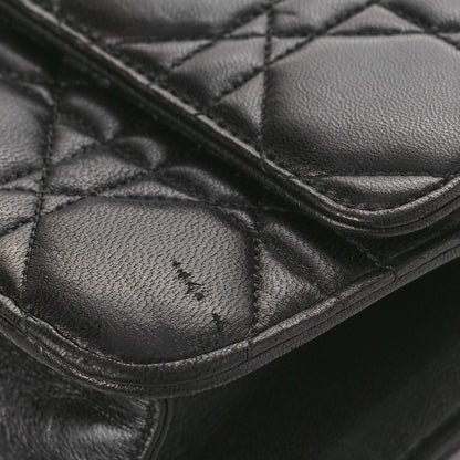 Christian Dior Lambskin Cannage Miss Dior Promenade Pouch Black 9 of 10