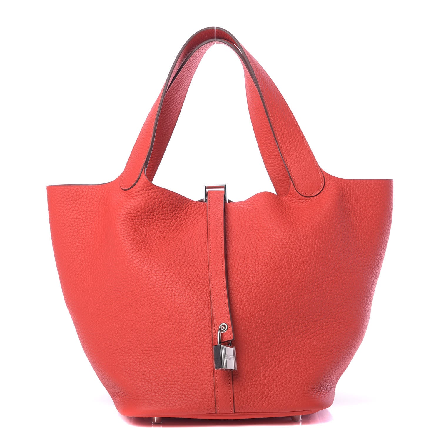 Hermes Taurillon Clemence Picotin Lock 22 MM Rouge Tomate 1 of 11