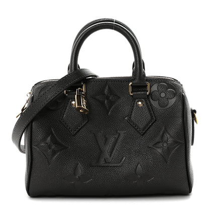 Louis Vuitton Shimmery Empreinte Monogram Giant Speedy Bandouliere 20  Gun Metal 1 of 10