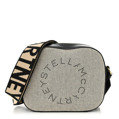 Stella McCartney Canvas Logo Small Camera Bag Salt Pepper 1 of 11