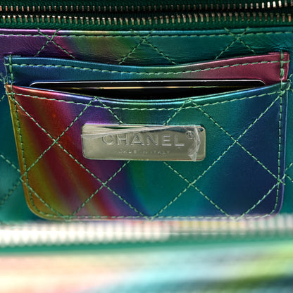 Chanel PVC Patent Calfskin Patent Lambskin Small CC Vanity Case Green 6 of 10
