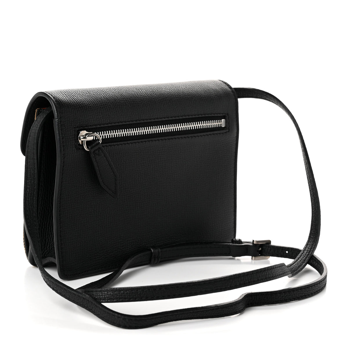 Derby Calfskin House Check Baby Macken Crossbody Bag Black