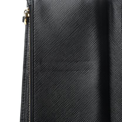 Prada Saffiano Metal Medium Wallet Black 7 of 11