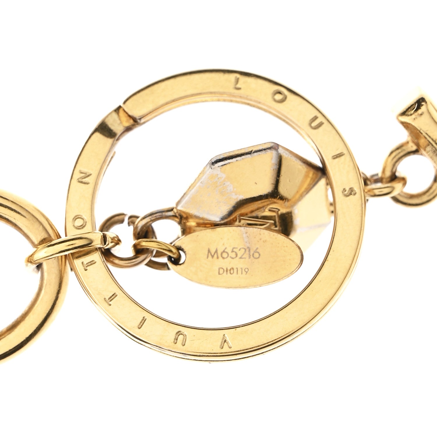 Louis Vuitton LV Facettes Bag Charm Key Holder Gold 4 of 4