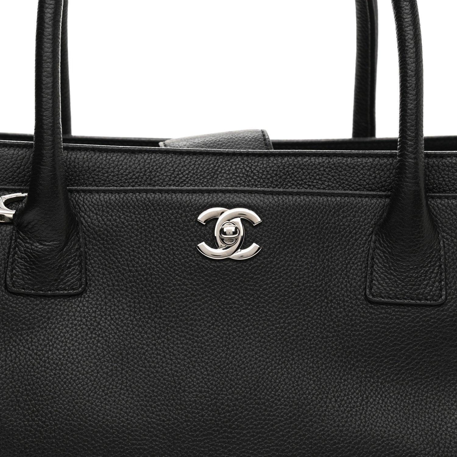 Chanel Calfskin Cerf Executive Shopper Tote Black 11 of 13