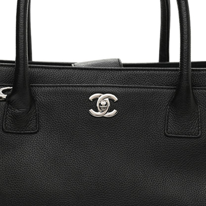 Chanel Calfskin Cerf Executive Shopper Tote Black 11 of 13