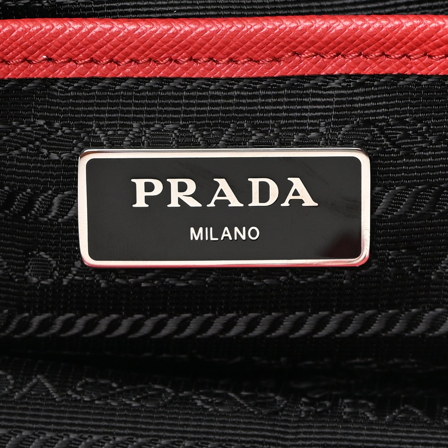 Tessuto Nylon Saffiano Vela Medium Backpack Fuoco