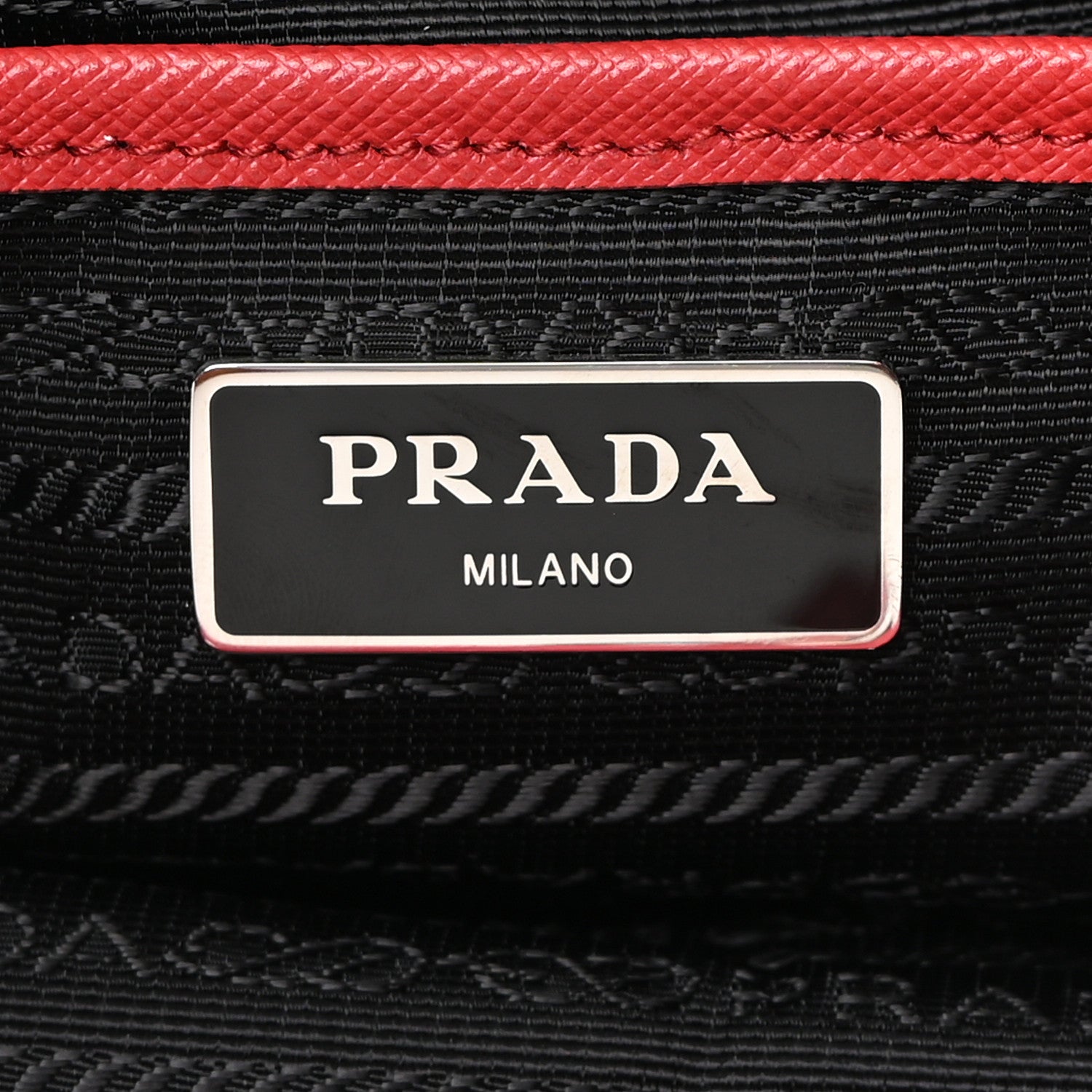 Prada Tessuto Nylon Saffiano Vela Medium Backpack Fuoco 5 of 8