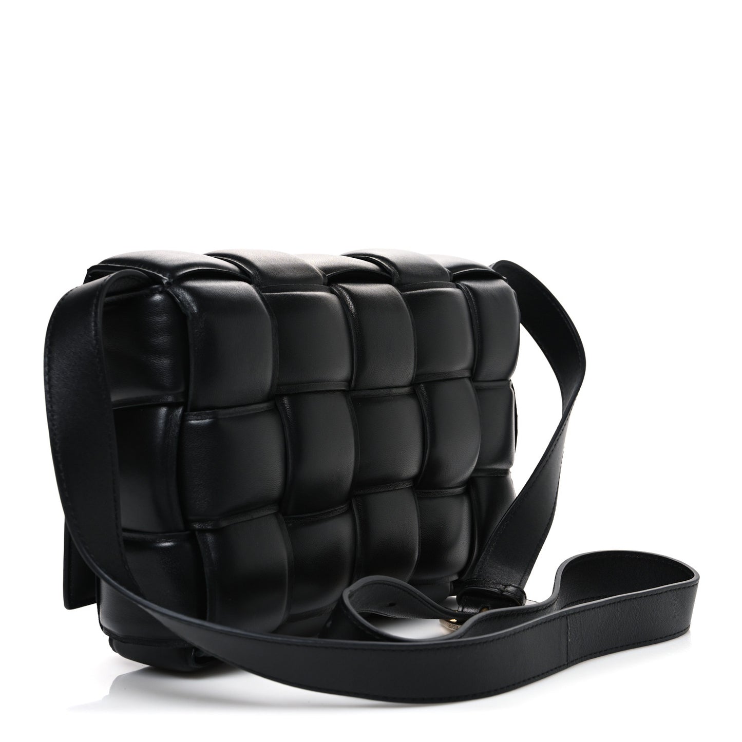 Nappa Intrecciato Orto Messenger Bag Black Black