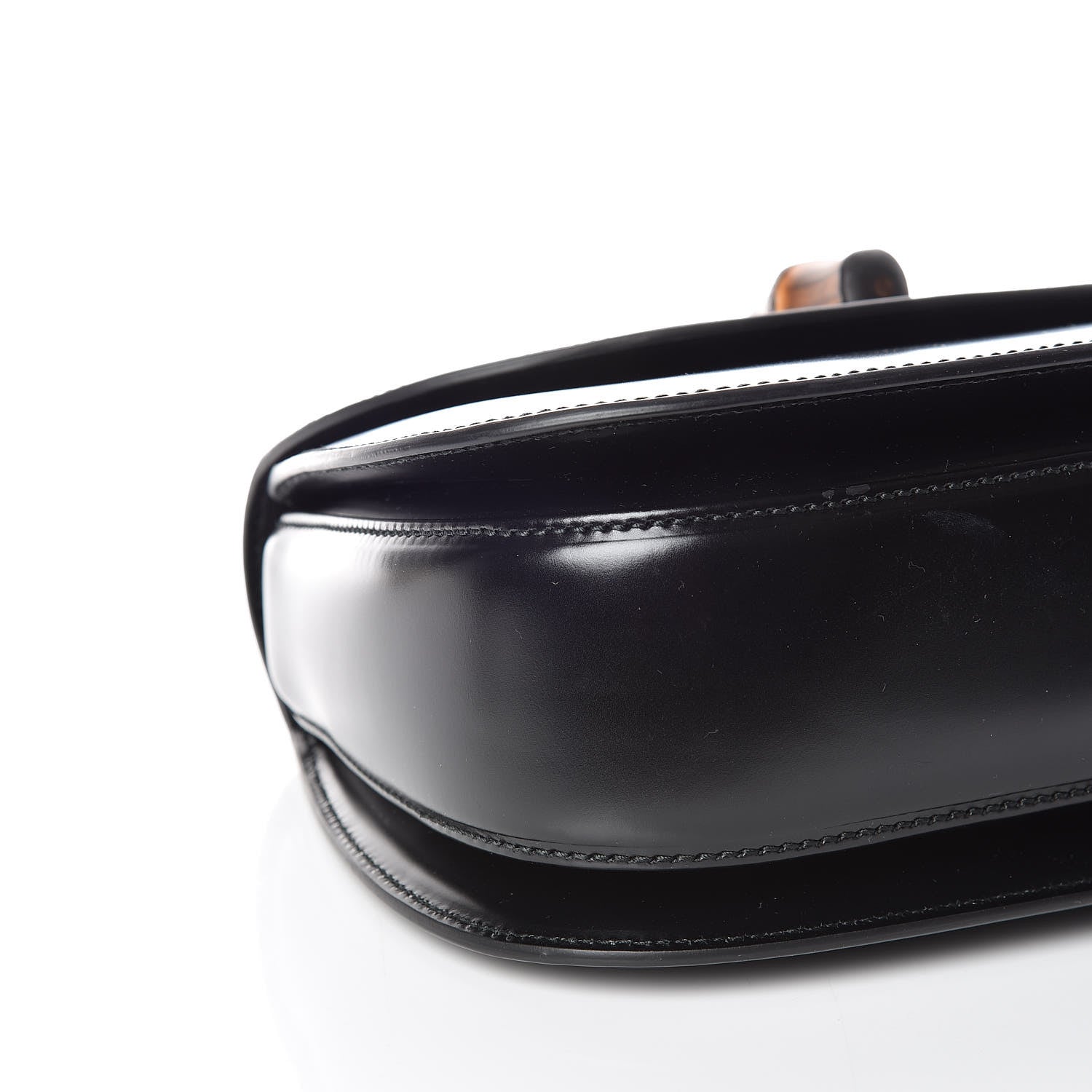 Gucci Calfskin Plexiglass Medium Classic 2 Top Handle Bag Black 5 of 9