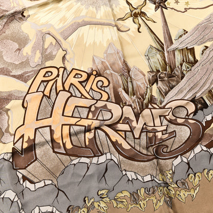 Hermes Silk Libres Comme L'Ange Scarf 90 Beige 2 of 8