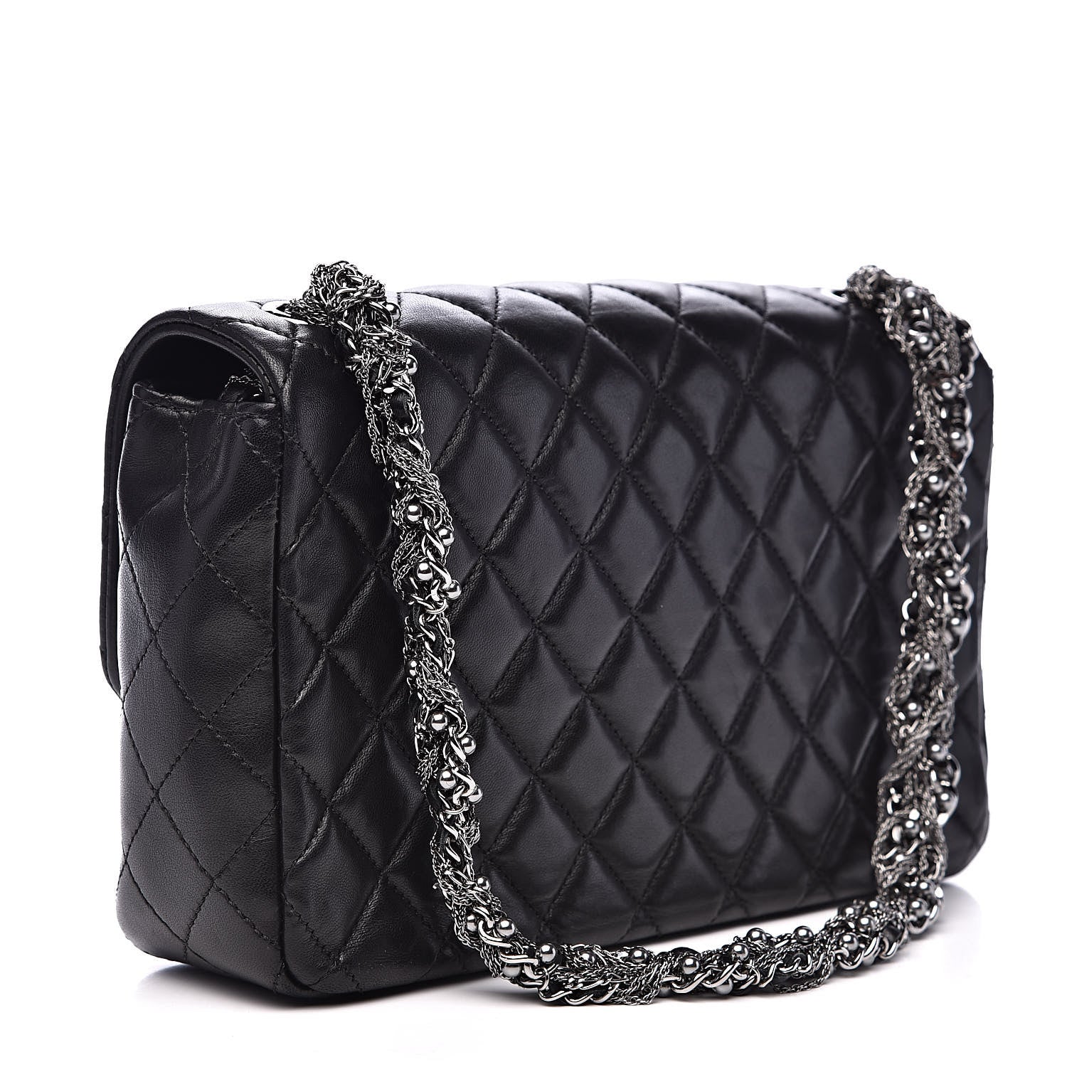 Chanel Lambskin Quilted Medium Westminster Pearl Flap Black 3 of 17
