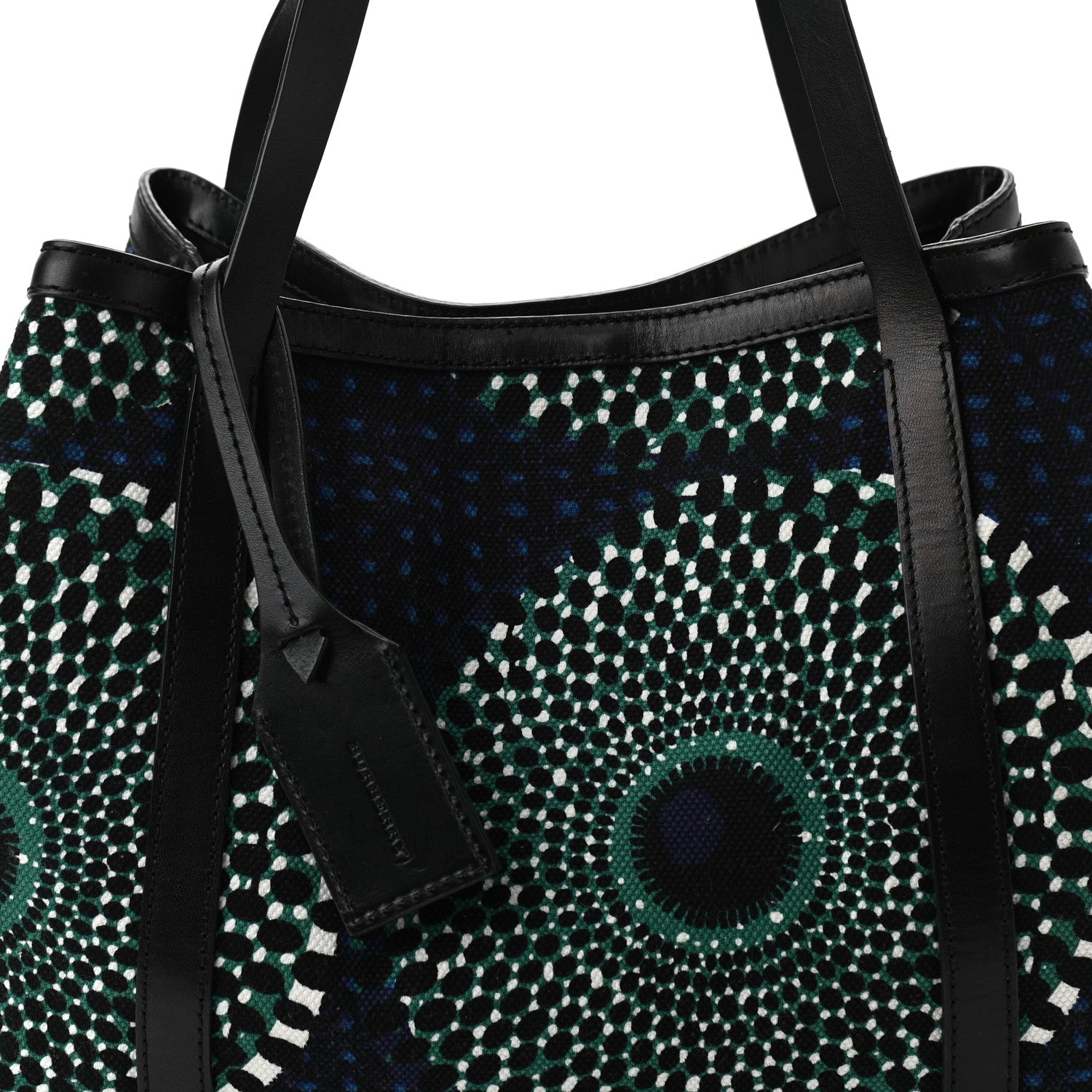 Burberry Summer Sun Canvas Medium Havenmore Tote Dark Peacock 9 of 11