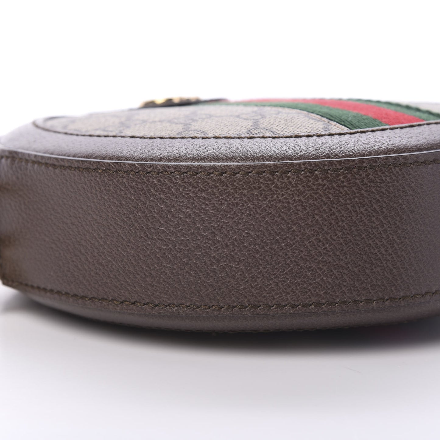 GG Supreme Monogram Web Mini Ophidia Round Shoulder Bag Brown