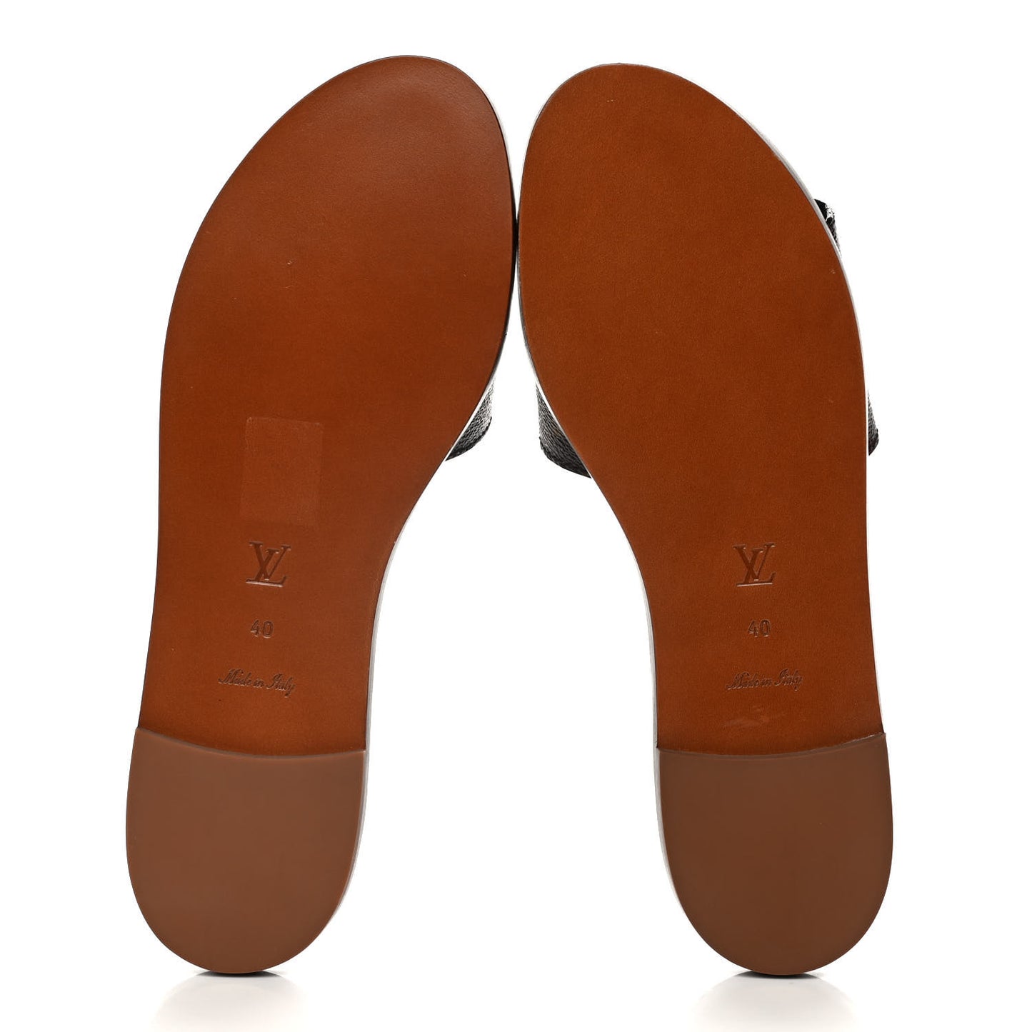 Monogram Lock It Flat Mules 40 Brown