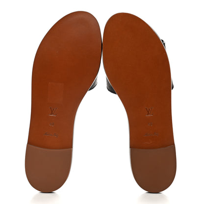 Louis Vuitton Monogram Lock It Flat Mules 40 Brown 6 of 12