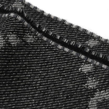 Gucci Wool Jacquard GG Monogram Scarf Grey Black 4 of 5