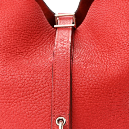 Hermes Taurillon Clemence Picotin Lock 22 MM Rouge Pivoine 8 of 10