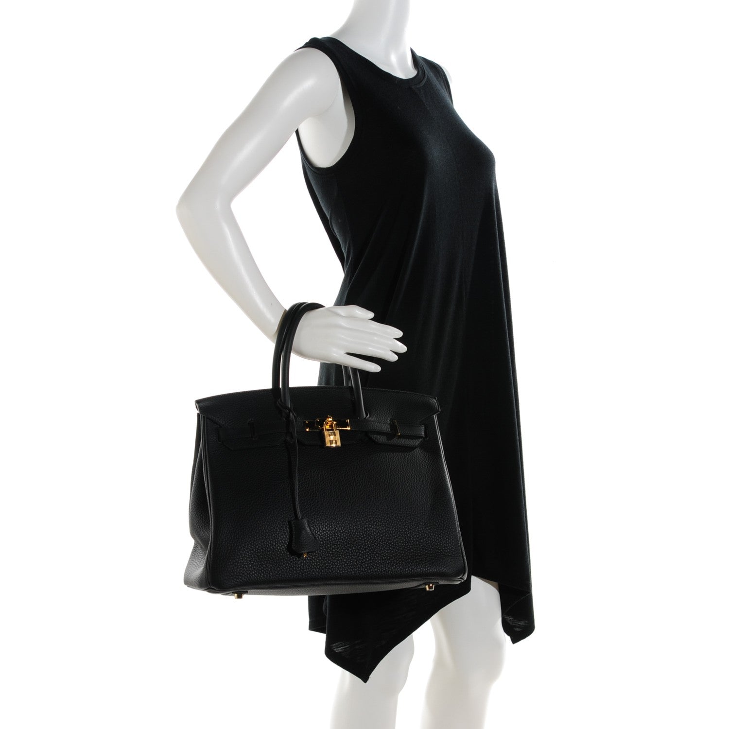 Hermes Taurillon Clemence Birkin 35 Black 2 of 23