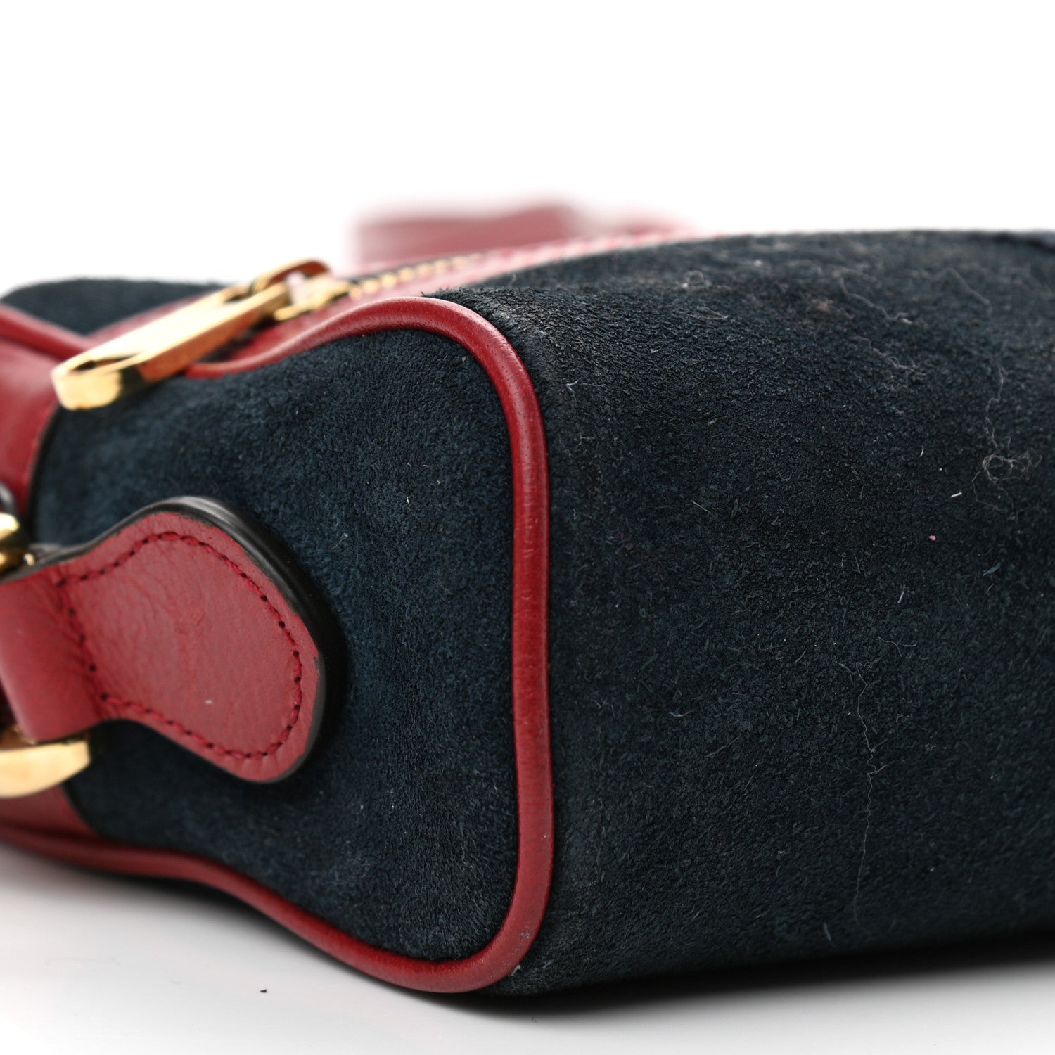 Gucci Suede Calfskin Web Mini Ophidia Shoulder Bag New Blue Romantic Cherry 9 of 11