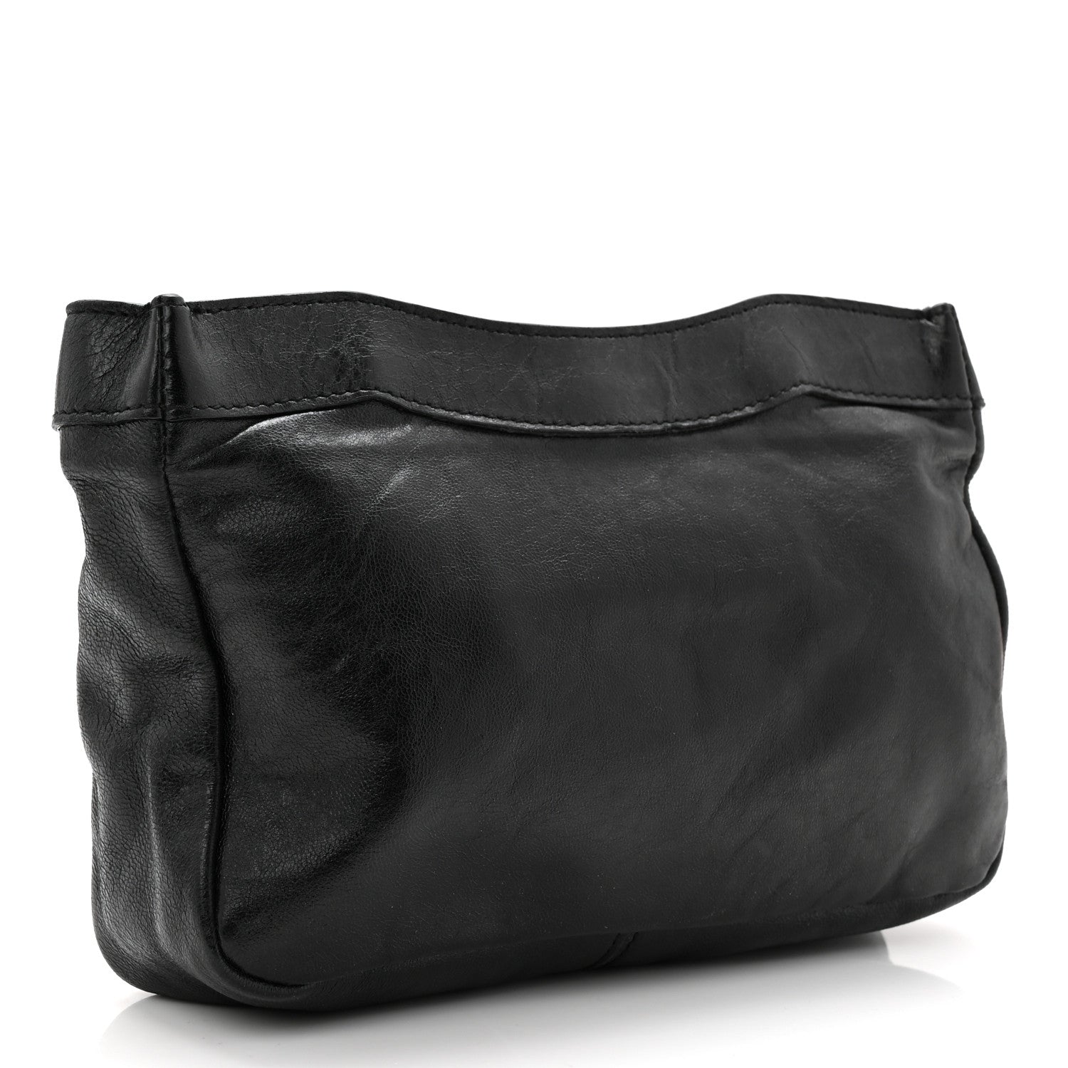 Balenciaga Chevre Classic Hardware Porte Toilette Clutch Black 3 of 9
