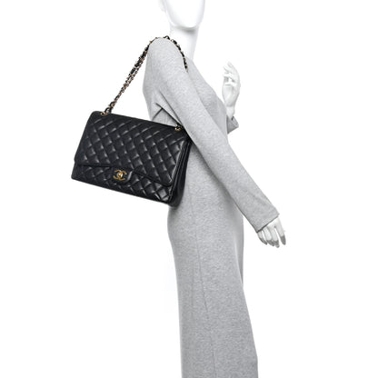 Chanel Caviar Quilted Maxi Double Flap Black 2 of 14