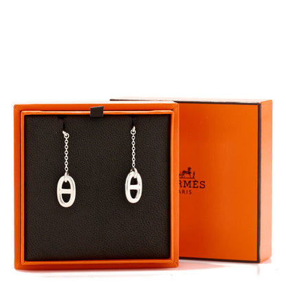 Hermes Sterling Silver Farandole Drop Earrings 5 of 5