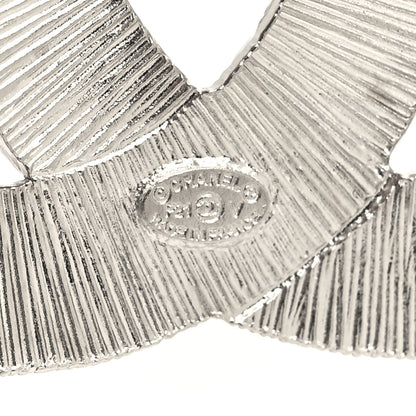 Chanel Baguette Crystal CC Brooch Silver 3 of 3