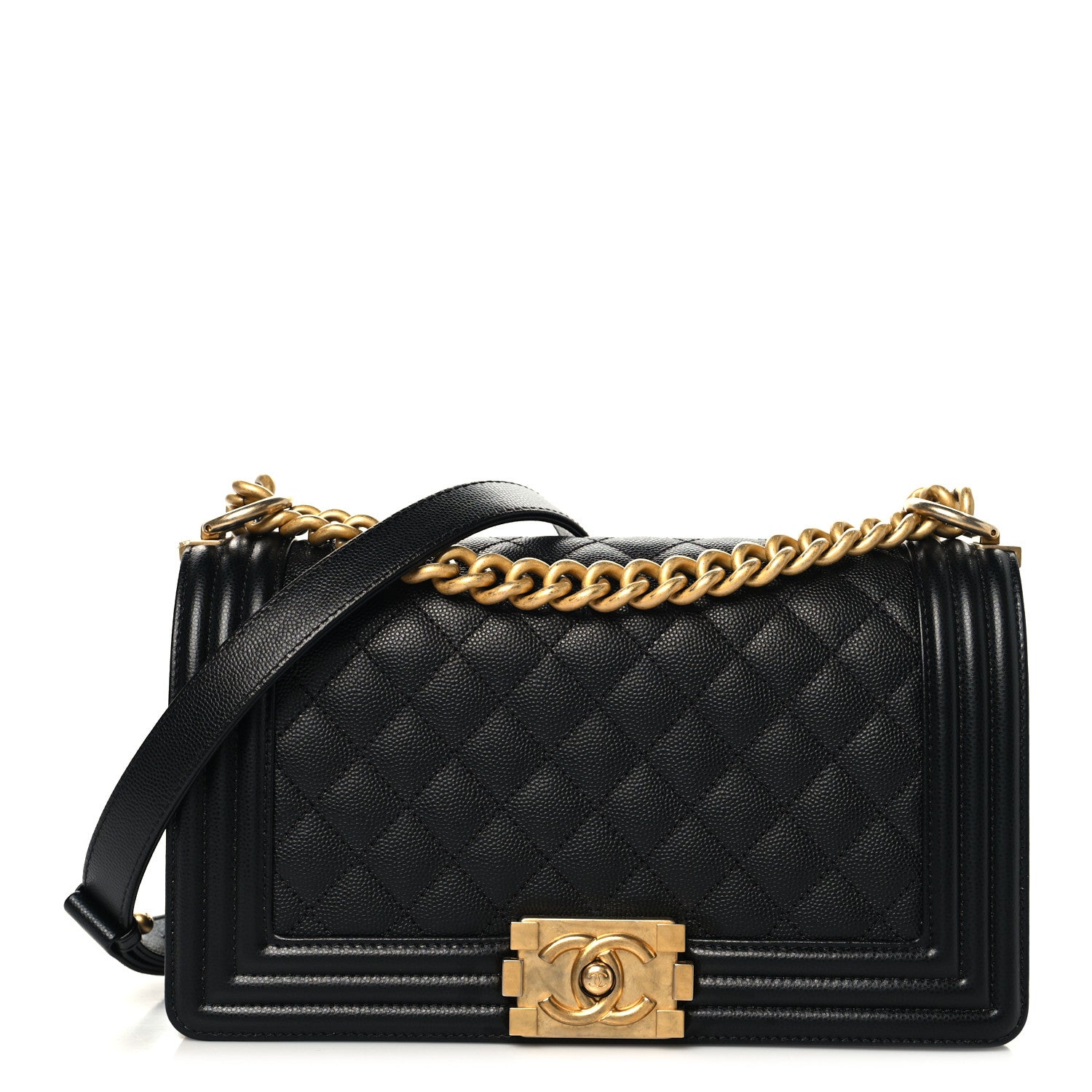 Chanel Caviar Quilted Medium Boy Flap Black 1 of 10