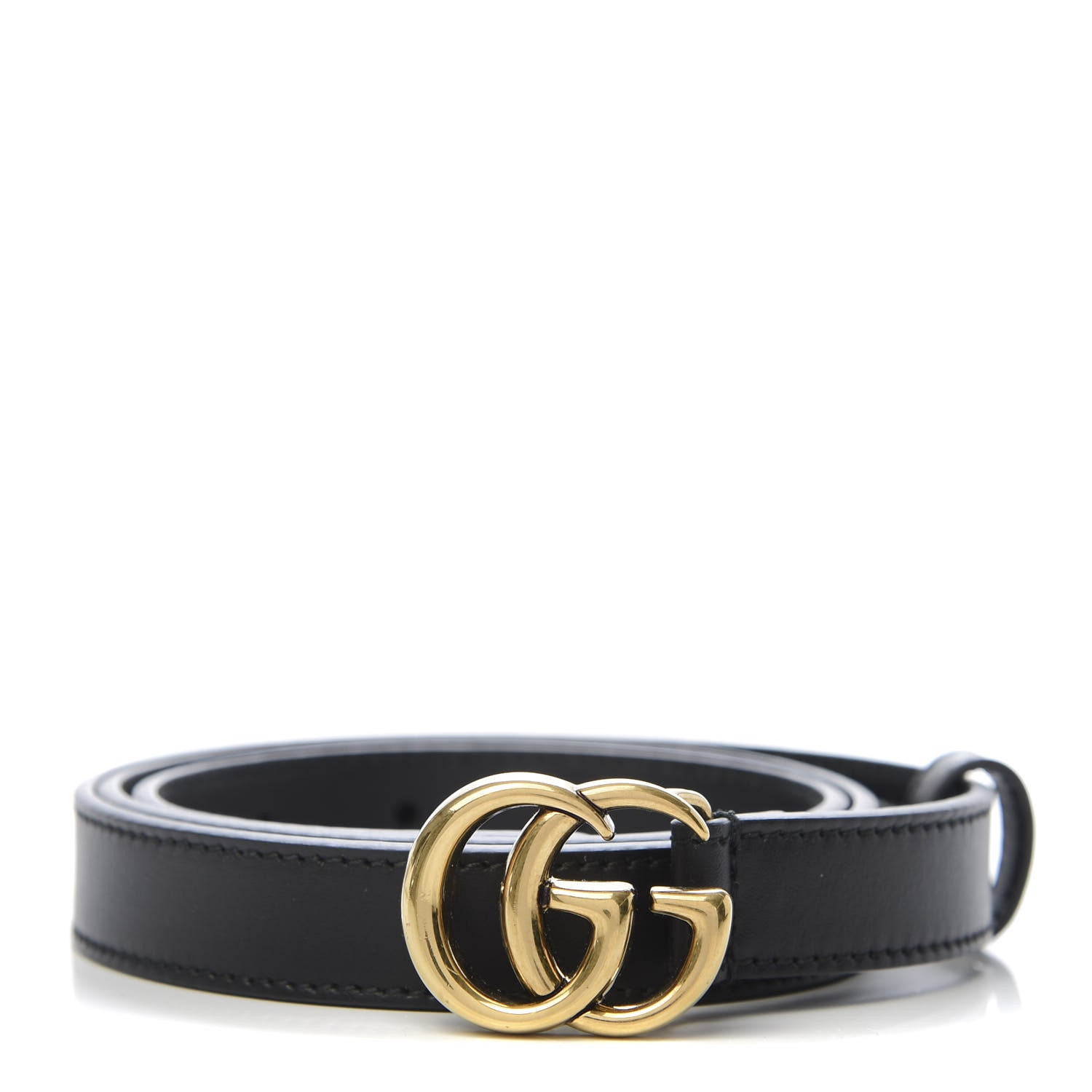 Gucci Calfskin Double G 20mm Belt 85 34 Black 1 of 5