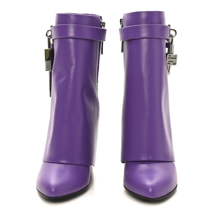 Givenchy Calfskin Shark Lock Ankle Boots 35 Ultraviolet 3 of 10