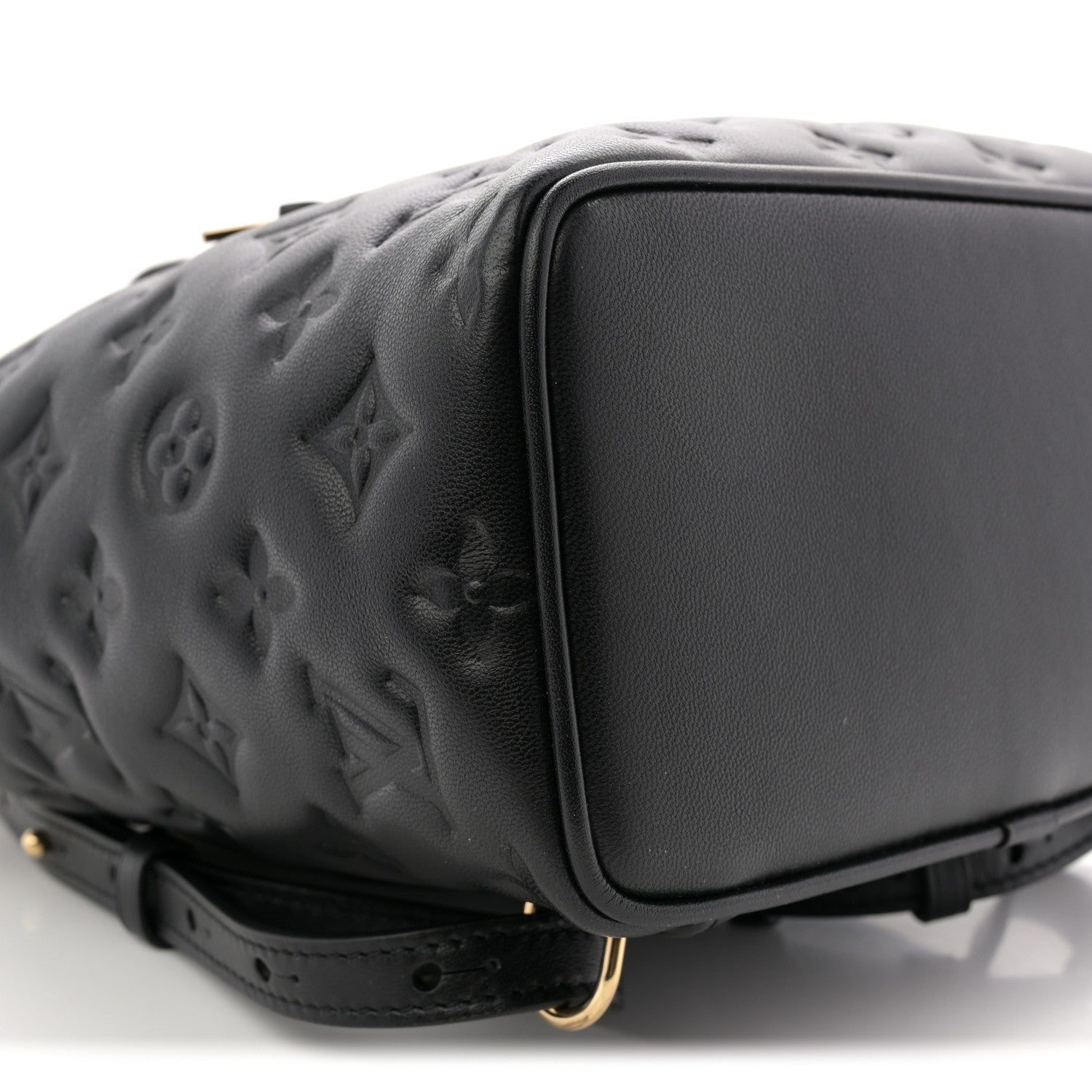 Louis Vuitton Lambskin Embossed Monogram Coussin PM Backpack Black 8 of 10