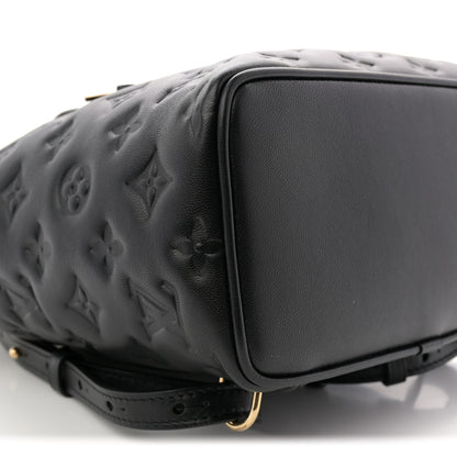 Louis Vuitton Lambskin Embossed Monogram Coussin PM Backpack Black 8 of 10