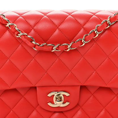 Chanel Lambskin Quilted Medium Double Flap Red 8 of 12