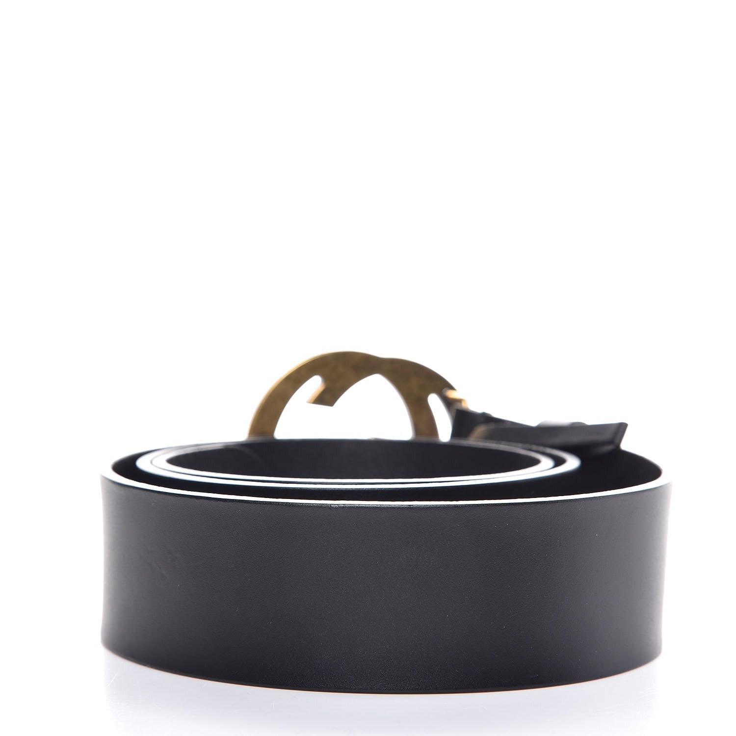 Gucci Calfskin Studded Interlocking G Belt 90 36 Black 3 of 6