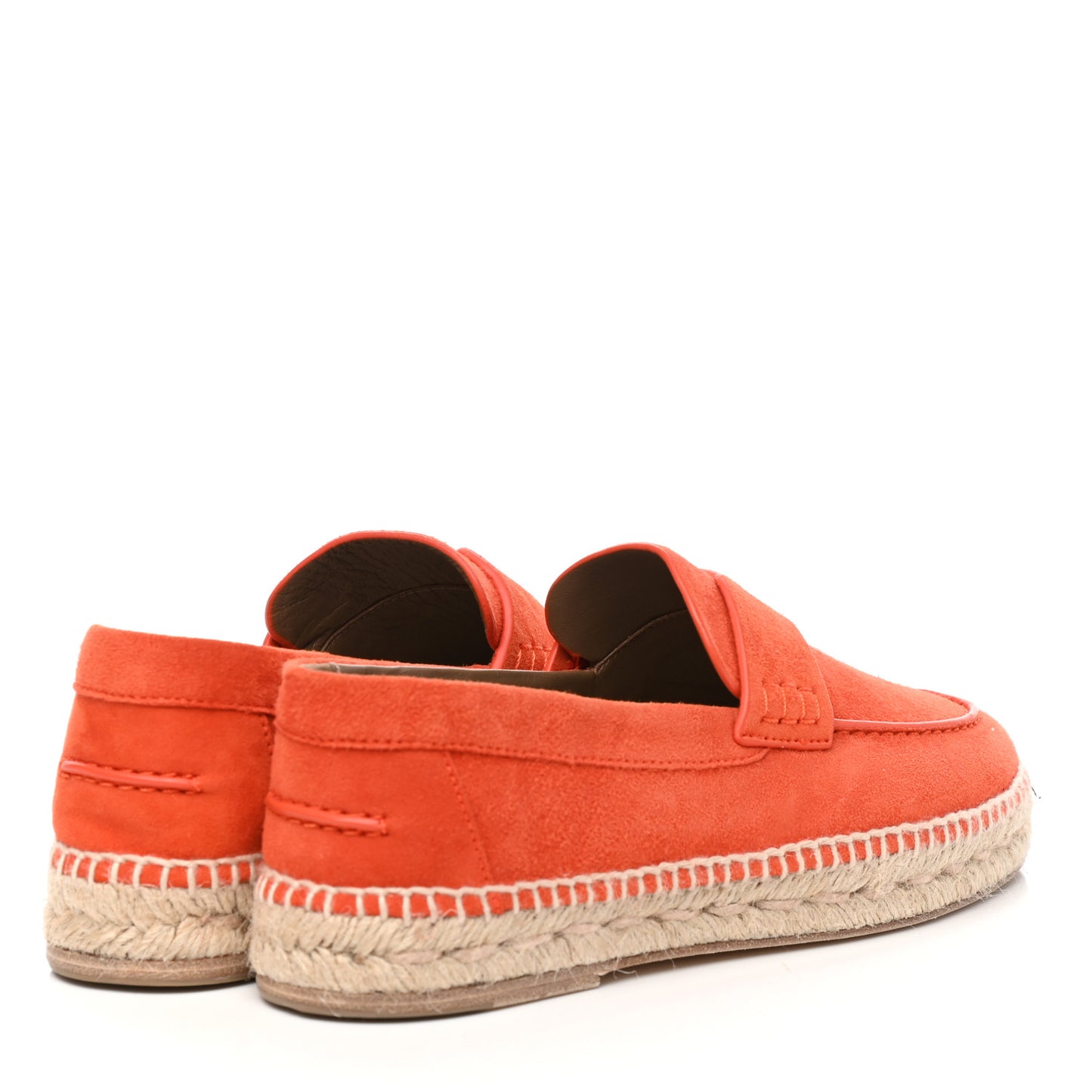 Suede Goatskin Womens Trip Espadrilles 36 Rouge Braise