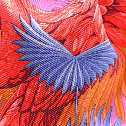 Hermes Silk Swift Flamingo Party Soie Cool Small Capucine 8 of 10